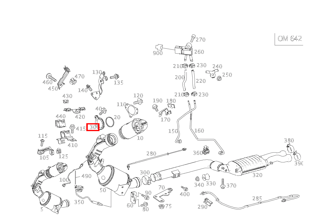 Rohrschelle Abgasanlage Katalysator an Partikelfilter E350CDI BE CA 207 Rohrschelle Abgasanlage Katalysator an Partikelfilter E350CDI BE CA 207