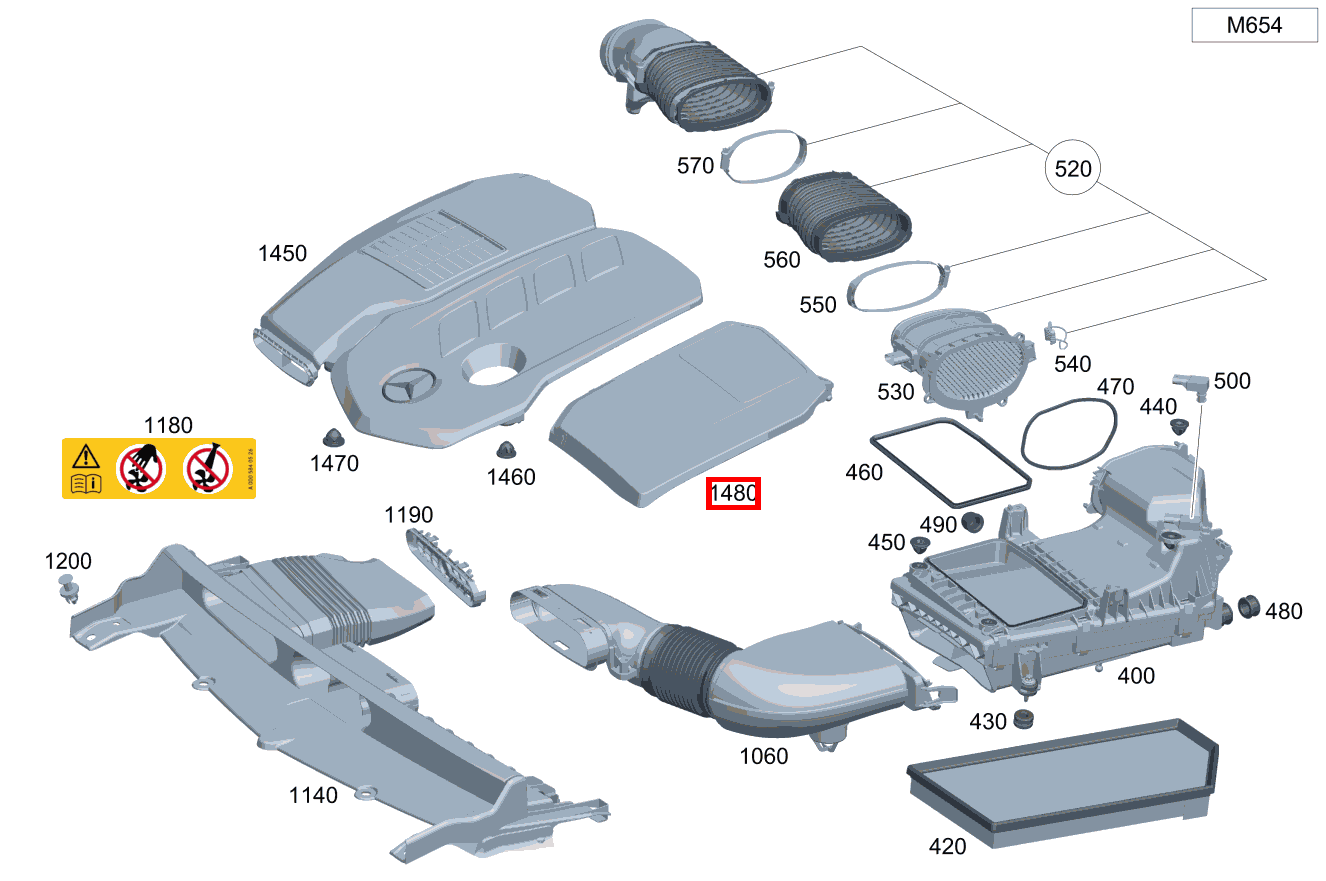 Motorabdeckung Links GLC 300 d 4MATIC Coupé BCA 253