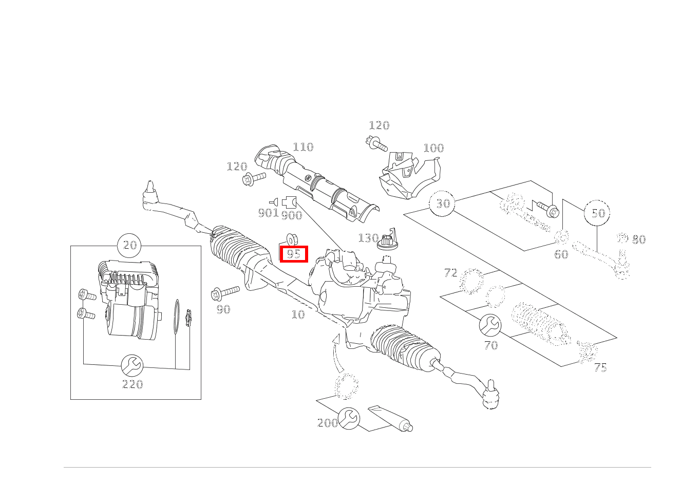 Mutter ZAHNSTANGENLENKUNG AN INTEGRALTRAEGER; M10 B 180 246 Mutter ZAHNSTANGENLENKUNG AN INTEGRALTRAEGER; M10 B 180 246