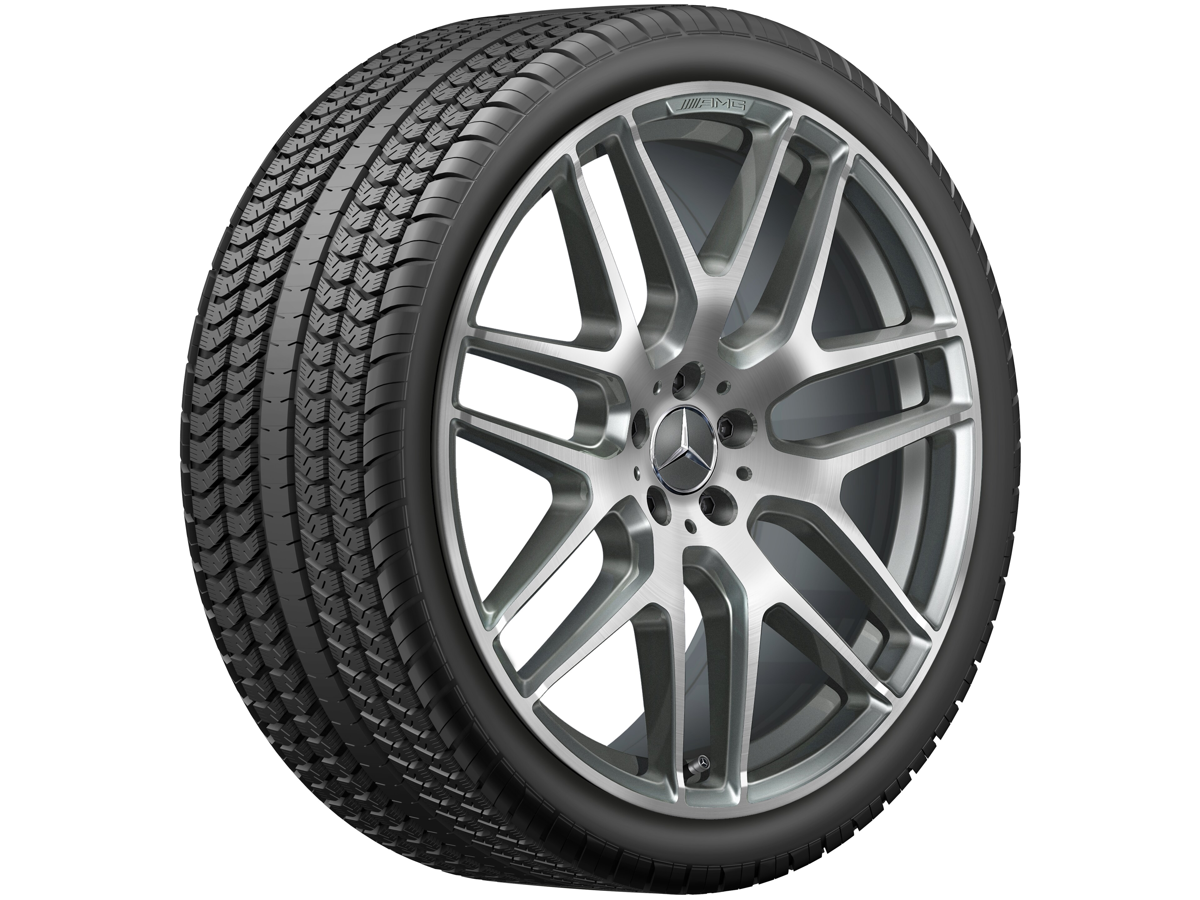 AMG Leichtmetallrad 22 Zoll, 10 J x 22 ET 56, titangrau, glanzgedreht