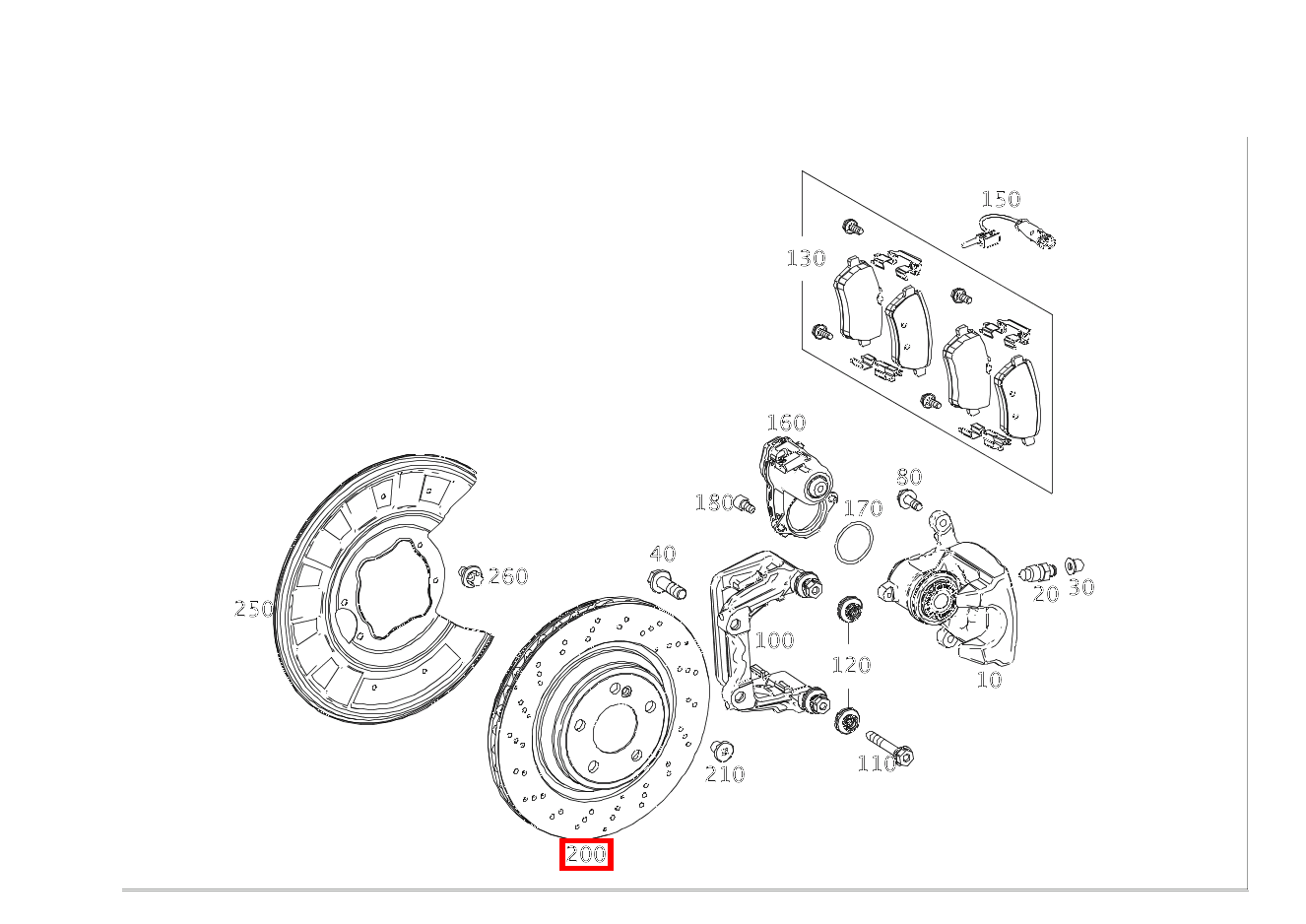 Bremsscheibe belüftet Rechts S500 L 4M 222 Bremsscheibe belüftet Rechts S500 L 4M 222