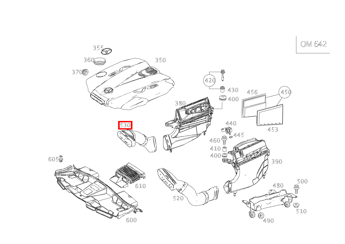 Rohluftleitung RECHTS E350T BT 4M 212 Rohluftleitung RECHTS E350T BT 4M 212