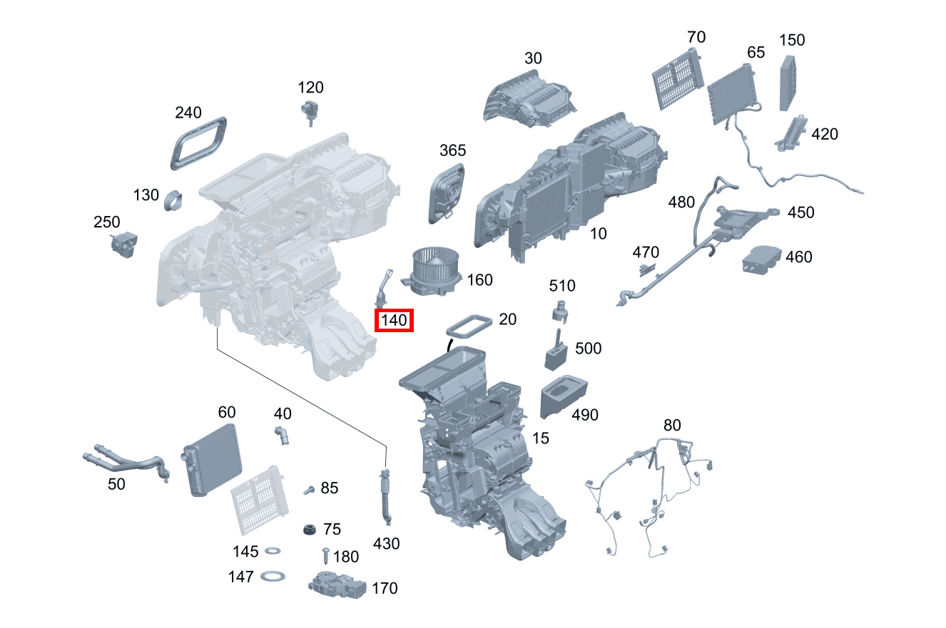 Temperatursensor VERDAMPFER GLE 350 e 4MATIC Coupé 463 Temperatursensor VERDAMPFER GLE 350 e 4MATIC Coupé 463