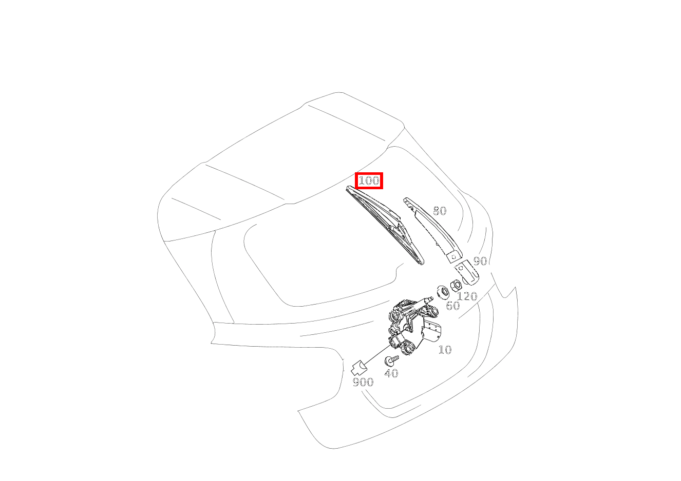 Wischerblatt C 200 4MATIC T-Modell 205
