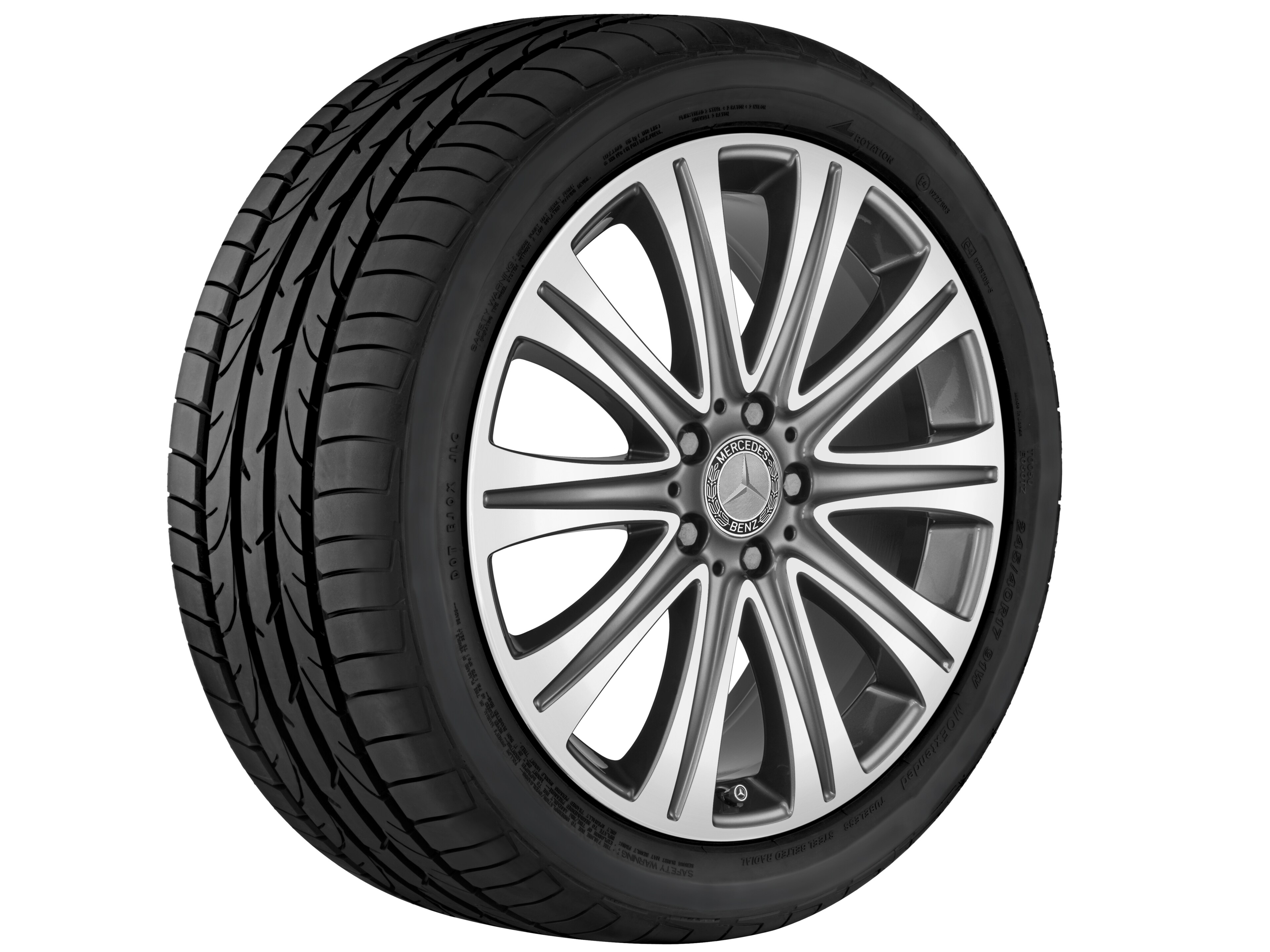 10-Speichen-Rad, 48,3 cm (19 Zoll), glanzgedr