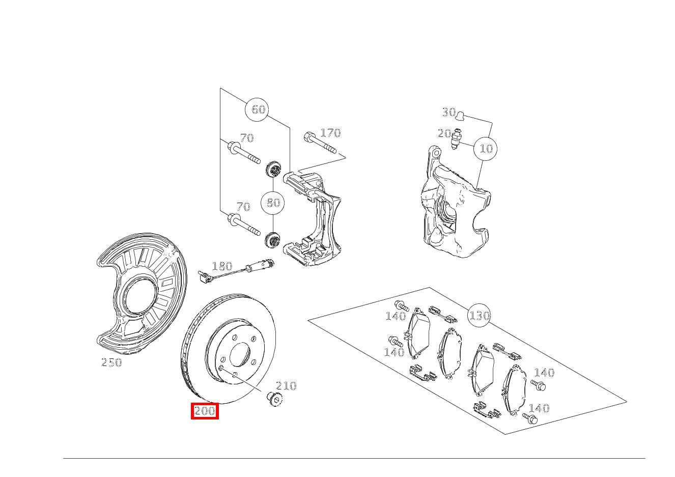 Bremsscheibe belüftet Vorn B180 BE 246