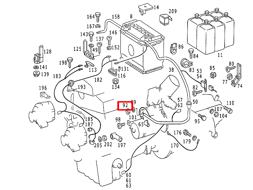 Sechskantmutter LEITUNG AN STARTER KLEMME 30; M8-10 B 180 247 Sechskantmutter LEITUNG AN STARTER KLEMME 30; M8-10 B 180 247