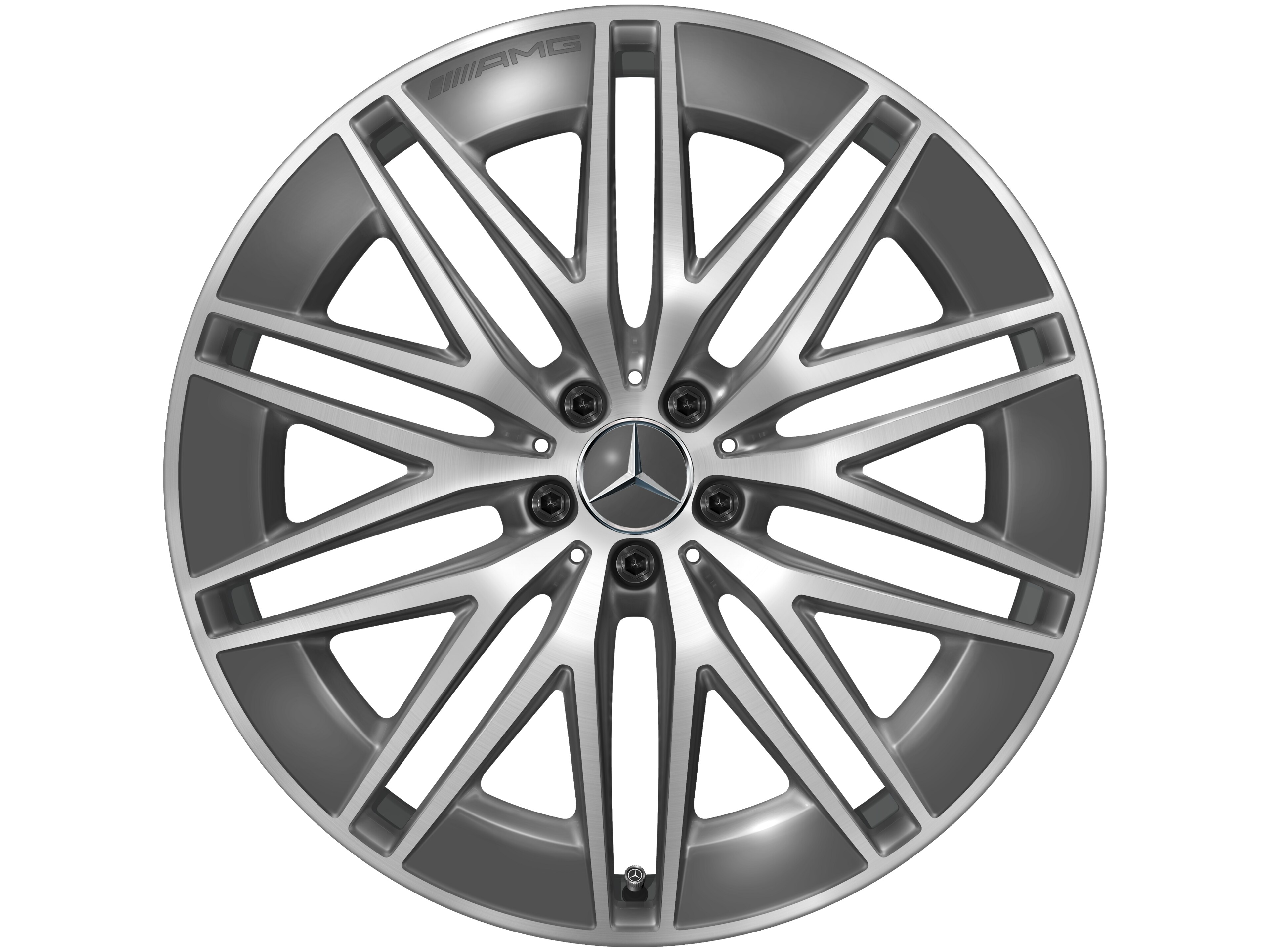 Mercedes-Benz - AMG Vielspeichen-Rad, 22 Zoll, 11,5 J x 22 ET 53, tantalgrau, glanzgedreht