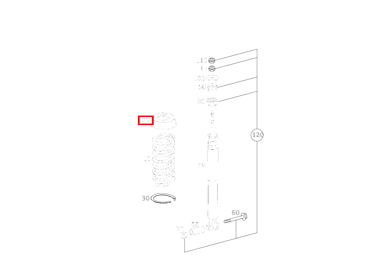 FEDERTELLEREINSATZ NACH BEDARF; NOPPENZAHL: 1 (5 MM ) CLK 63 AMG Cabriolet 209 FEDERTELLEREINSATZ NACH BEDARF; NOPPENZAHL: 1 (5 MM ) CLK 63 AMG Cabriolet 209