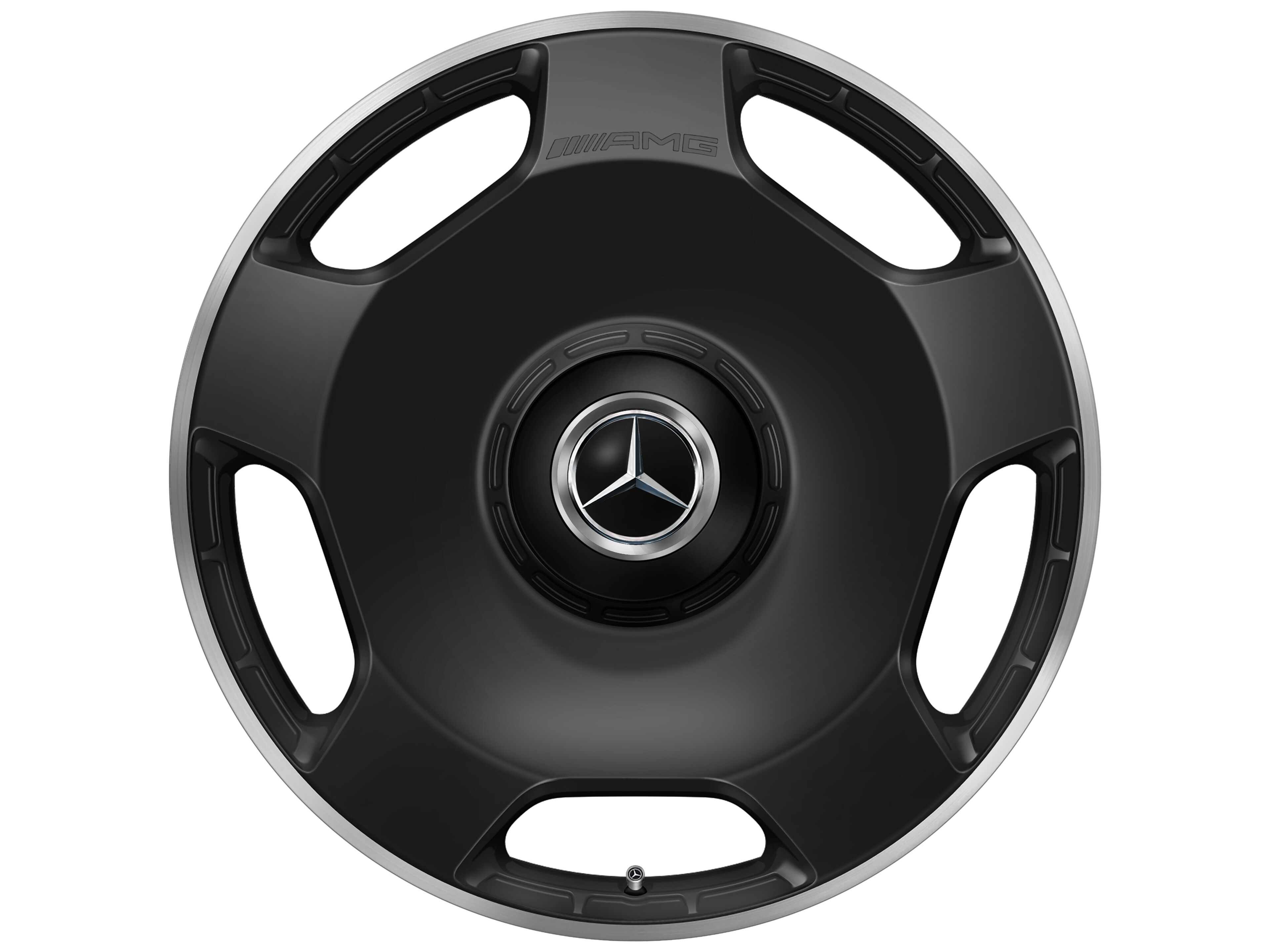 Mercedes-Benz - AMG Schmiederad im 5-Loch Design, 58,4 cm (23 Zoll), Felgenhorn glanzgedreht 11,5 J x 23 ET 47, schwarz matt