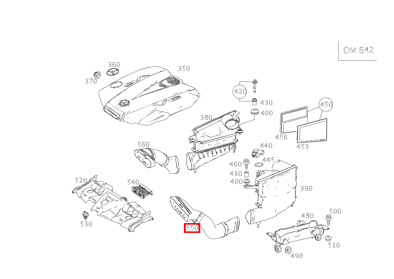 Rohluftleitung LINKS E 350 d Cabriolet 253 Rohluftleitung LINKS E 350 d Cabriolet 253