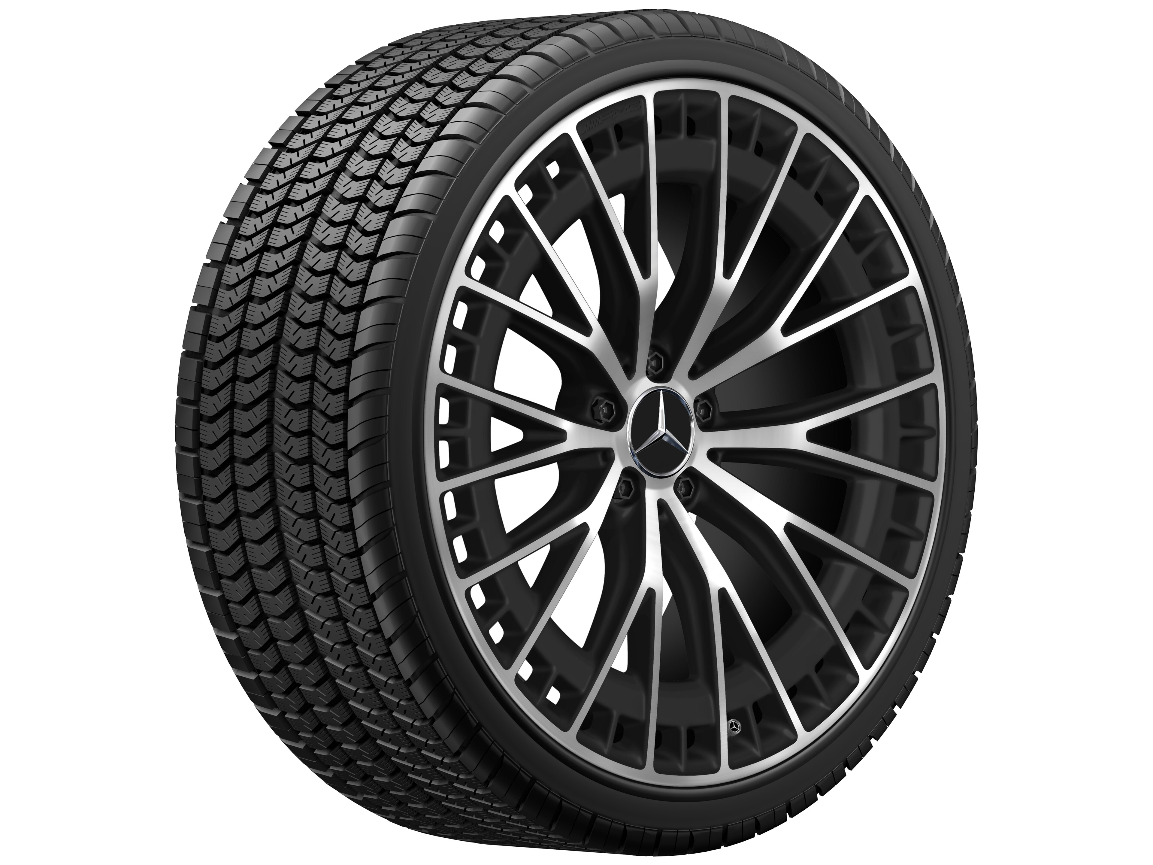Mercedes-Benz - AMG Vielspeichen-Rad, 21 Zoll, 10 J x 21 ET 63, schwarz matt