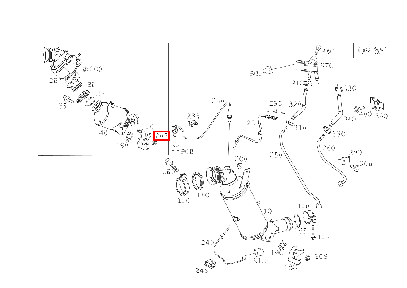 Sechskantmutter FUER HALTER AN PARTIKELFILTER; M8 E300T BT H 212