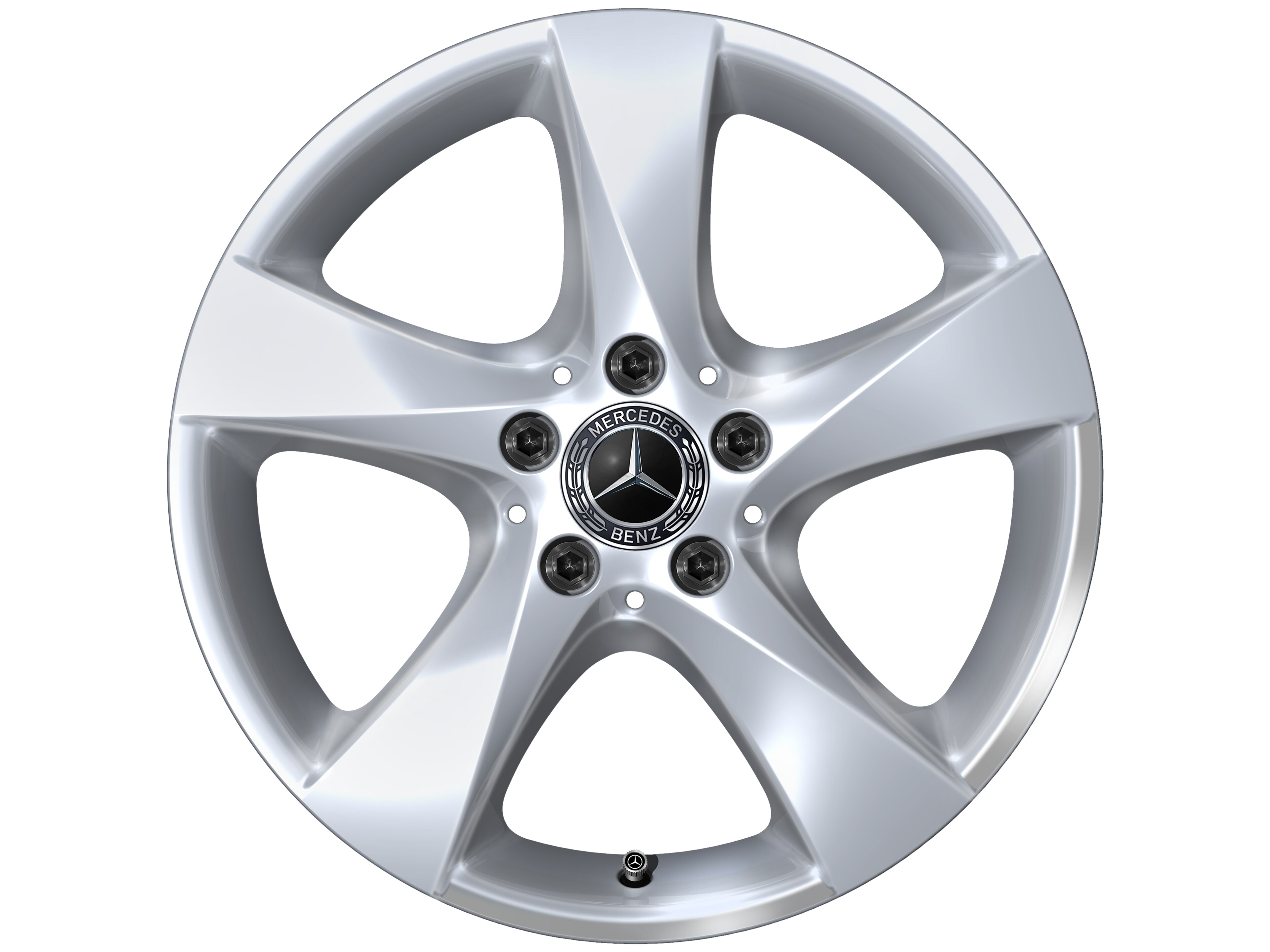 Mercedes-Benz - Original Mercedes-Benz 17 Zoll Ganzjahr-Komplettrad 5-Speichen-Rad vanadiumsilber, 225/55 R17 109/107H Goodyear Vector 4 Seasons Cargo MO-V