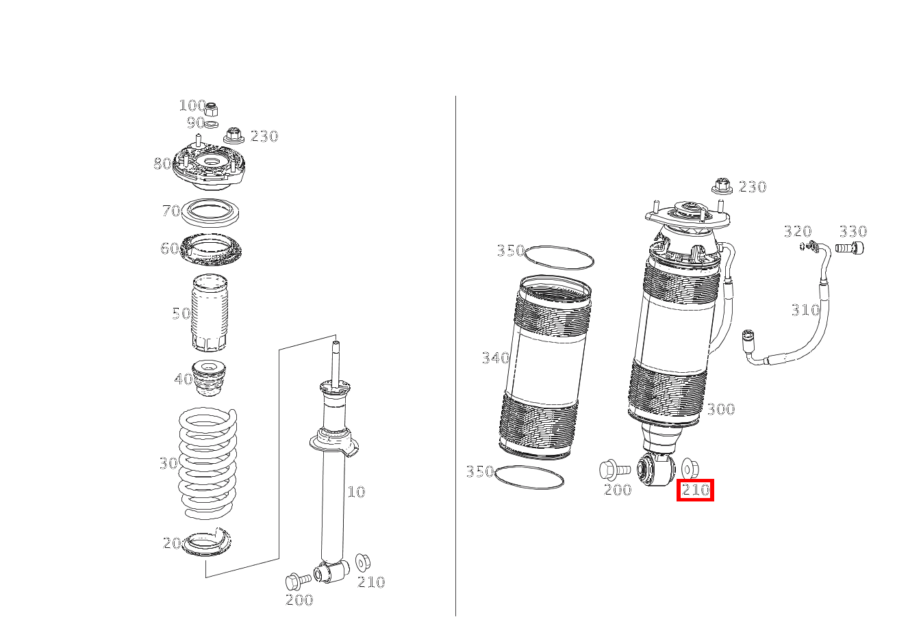Mutter FEDERBEIN AN FEDERLENKER; M14X1.5 SL350 231 Mutter FEDERBEIN AN FEDERLENKER; M14X1.5 SL350 231