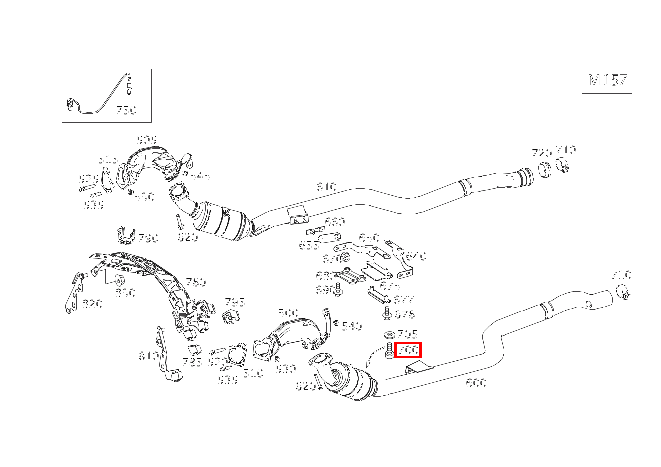 Sechskantschraube AUSPUFFROHR VORN LINKS AN GETRIEBE; M8X20 E 63 T AMG 212