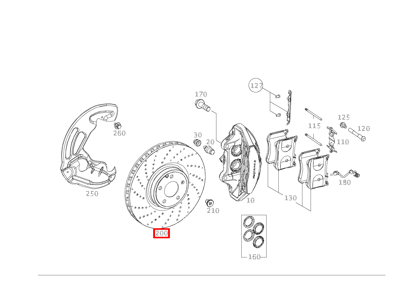 Bremsscheibe belüftet Rechts S 500 Limousine lang 222 Bremsscheibe belüftet Rechts S 500 Limousine lang 222