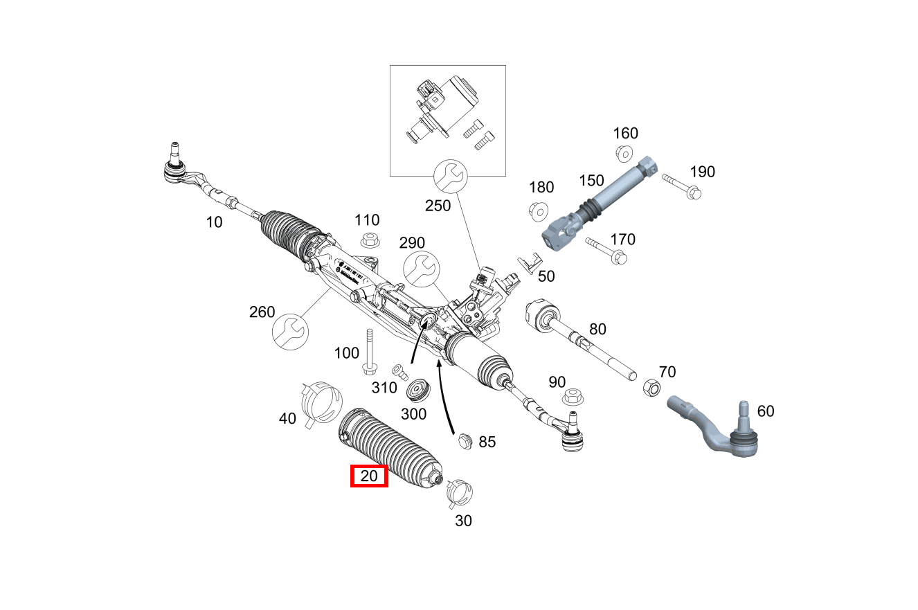 Manschette RECHTS E500 CA 207