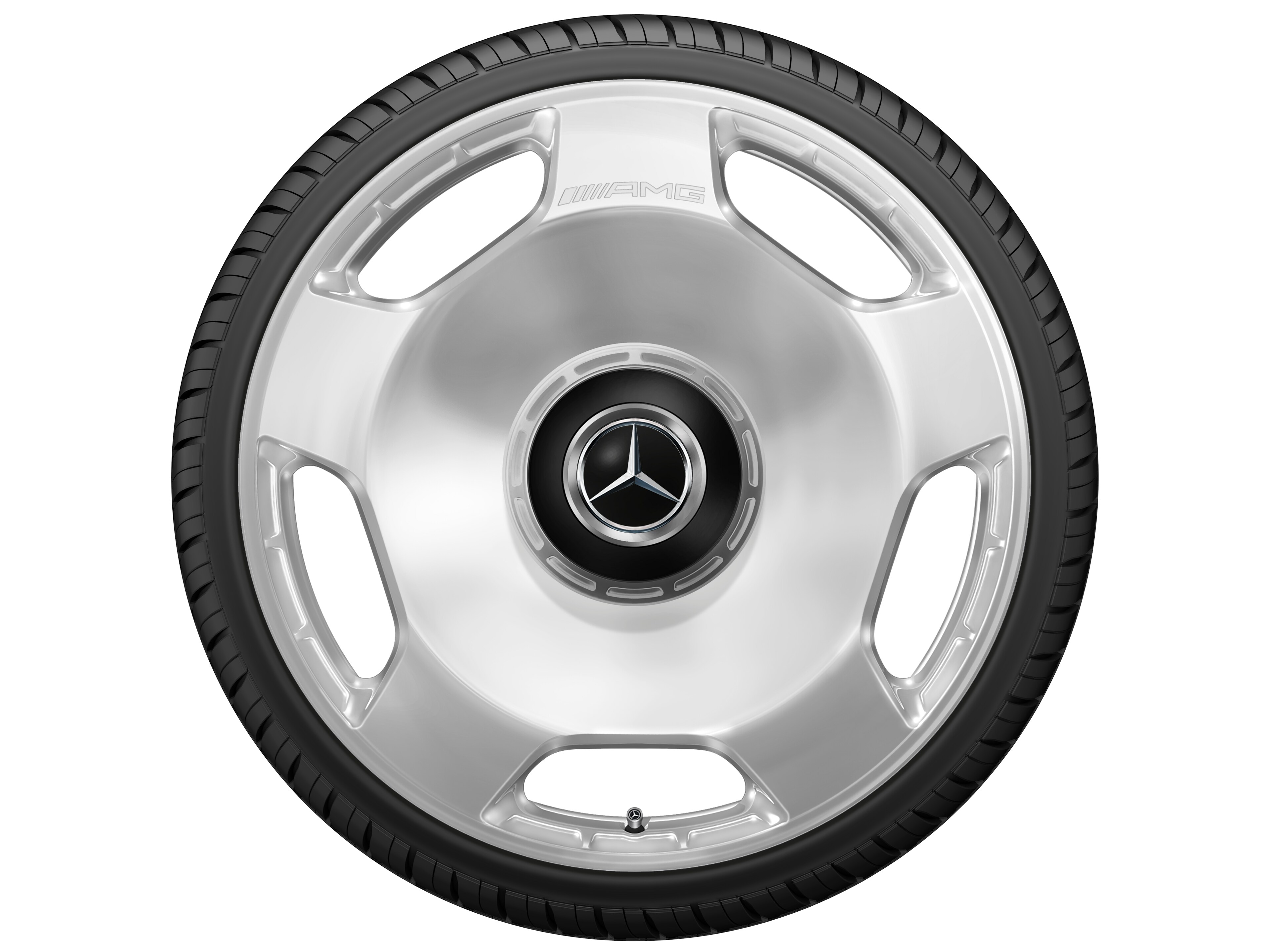 Mercedes-Benz - AMG Schmiederad 23 Zoll, 11,5 J x 23 ET 47, silberfarben, hochglanzpoliert