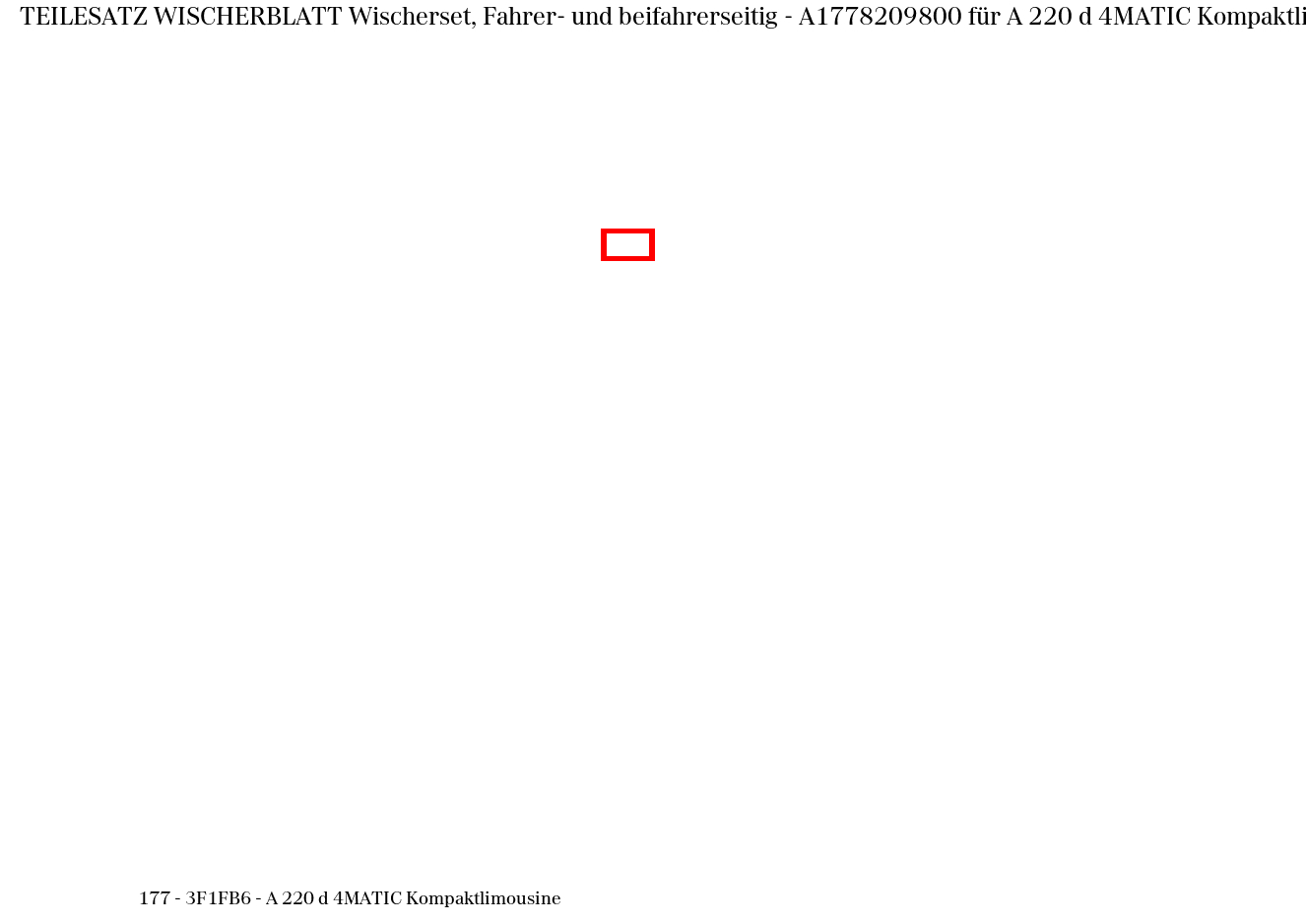 Teilesatz Wischerblatt Wischerset, Fahrer- und beifahrerseitig A 220 d 4MATIC Kompaktlimousine 177