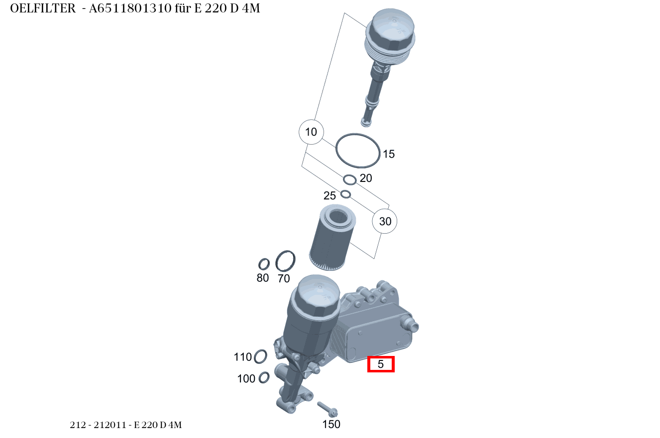 Ölfilter E 220 D 4M 212