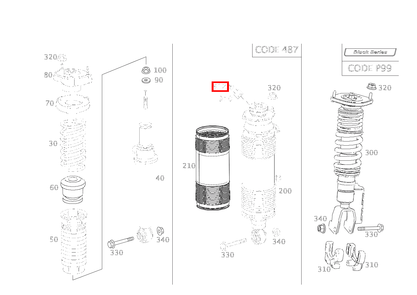 Kontaktbuchse PLUNGERWEGSENSOR HINTEN RECHTS B22/6; 0.5-0.75 MM2 MQS ELA SL 65 AMG Roadster BCA 230