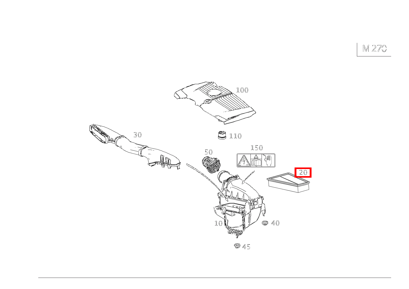 Luftfiltereinsatz B180 BE 246
