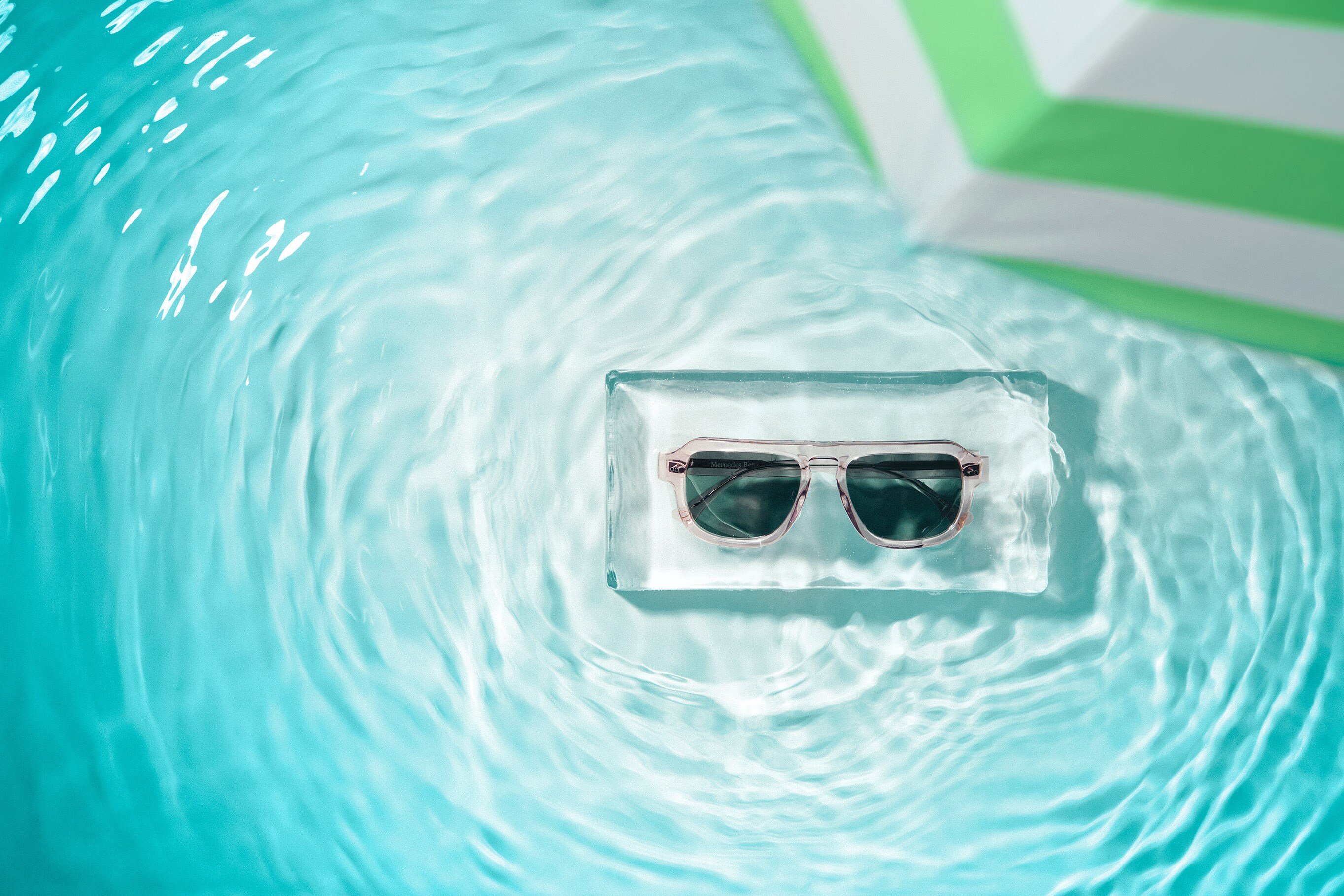 Mercedes-Benz - Sonnenbrille, Unisex, roségold / bronzefarben, Acetat, transparent