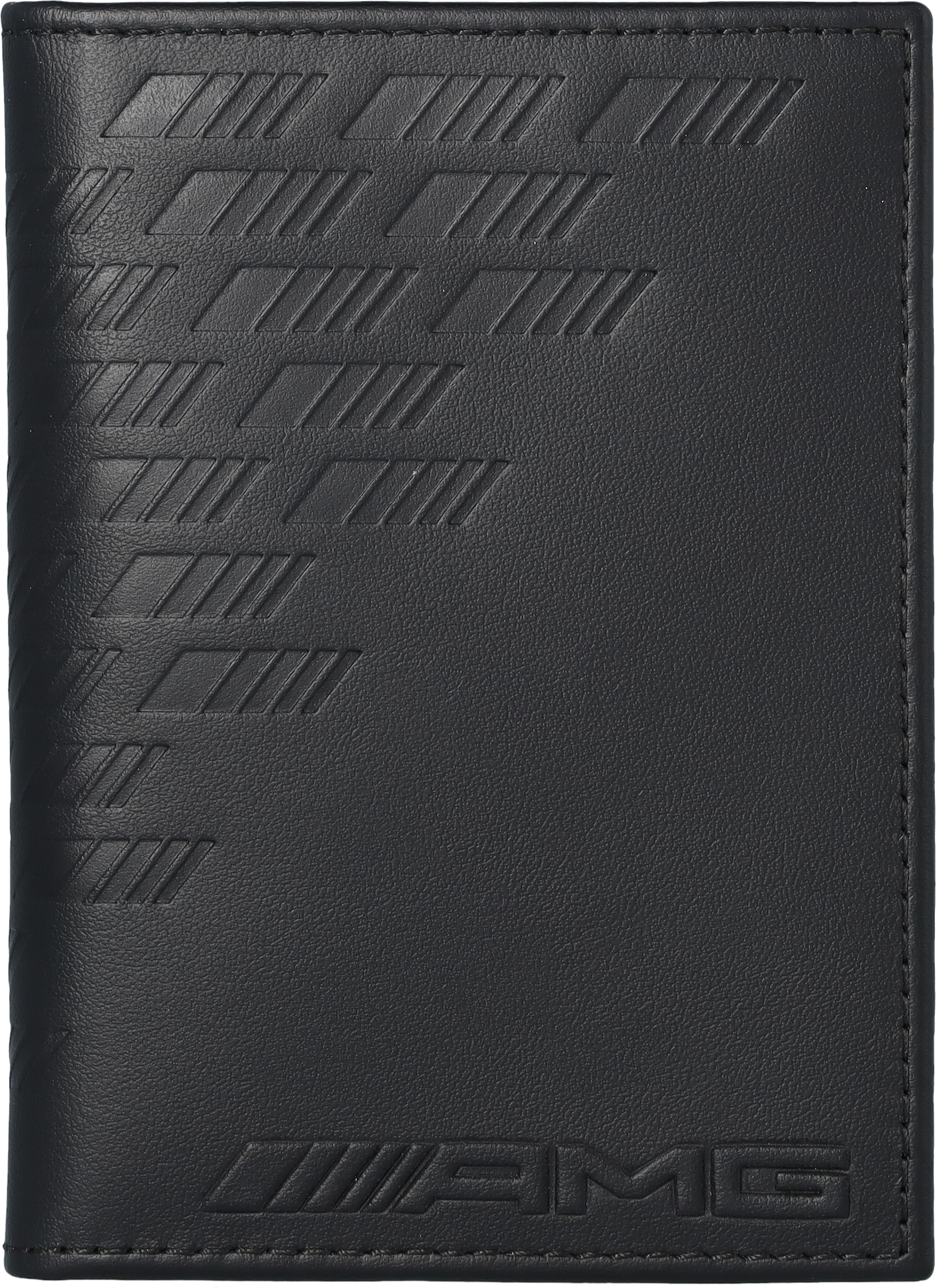 AMG Fahrzeugscheinmäppchen schwarz, Rindleder