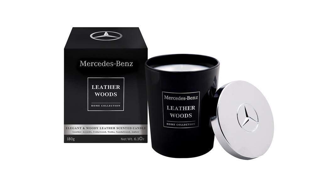 Duftkerze, Leather Woods, 180 g