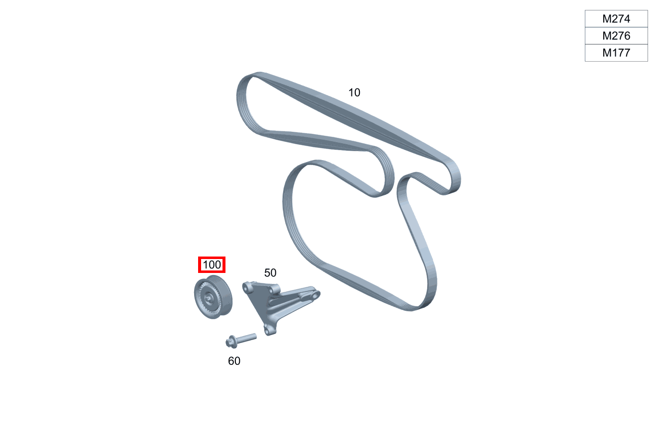 Umlenkrolle AN TRAEGER E 400 T 4MATIC BCA 213