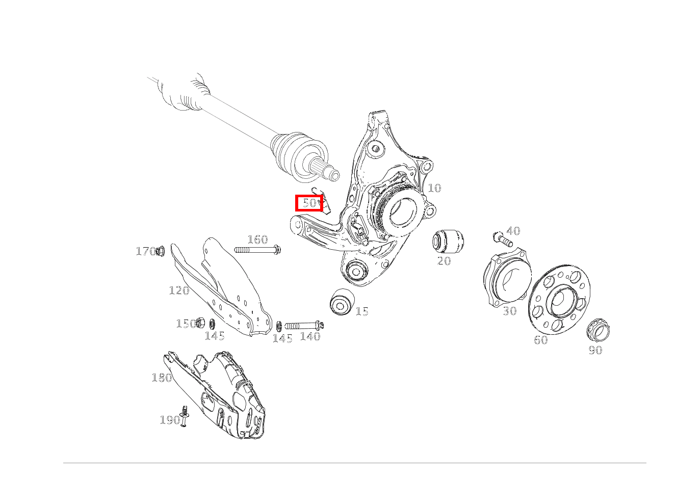 Verschlusskappe FUER BREMSENSTATOR RECHTS SL65 AMG 231