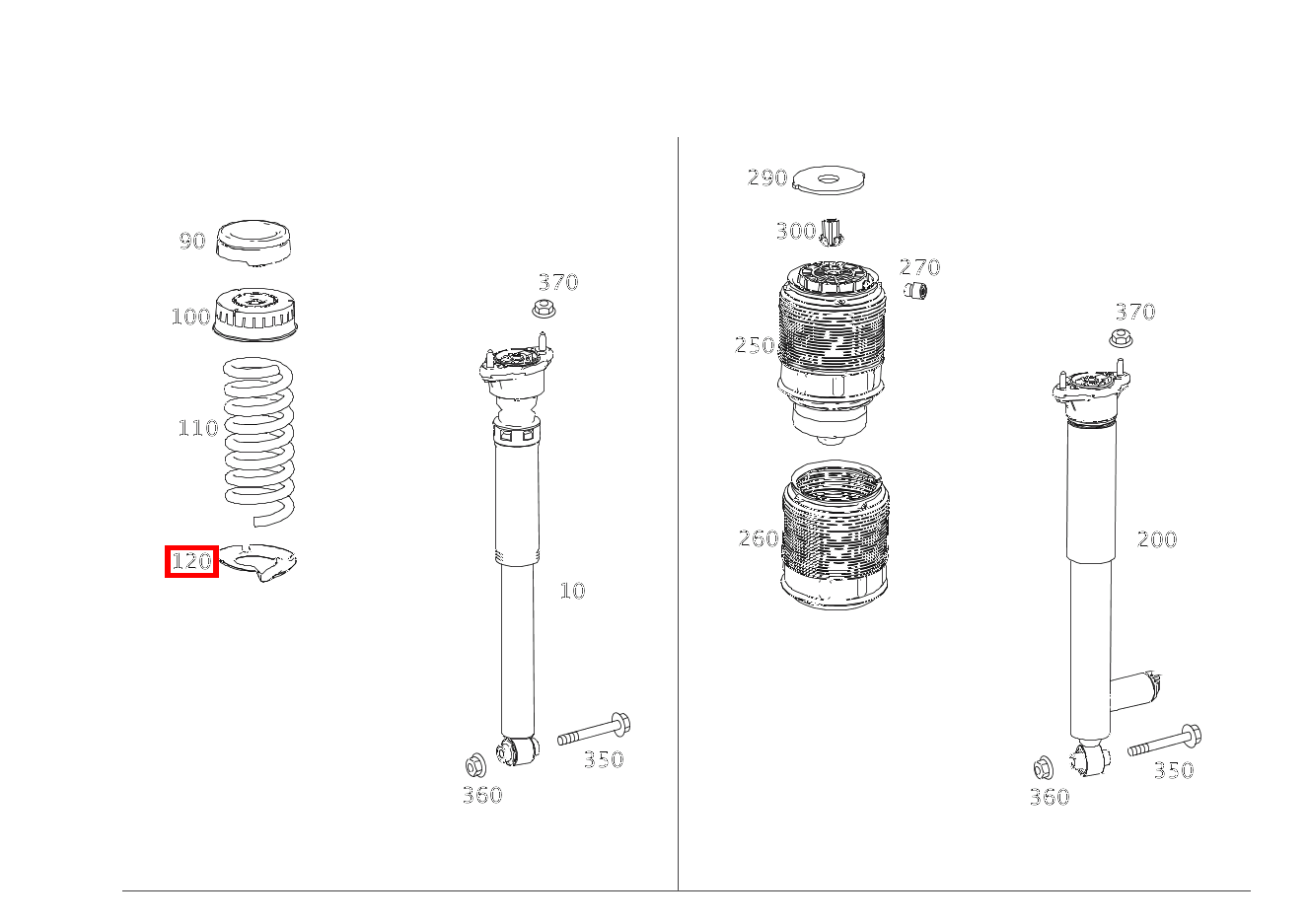Federbeilage Unten E 200 CDI Limousine 213