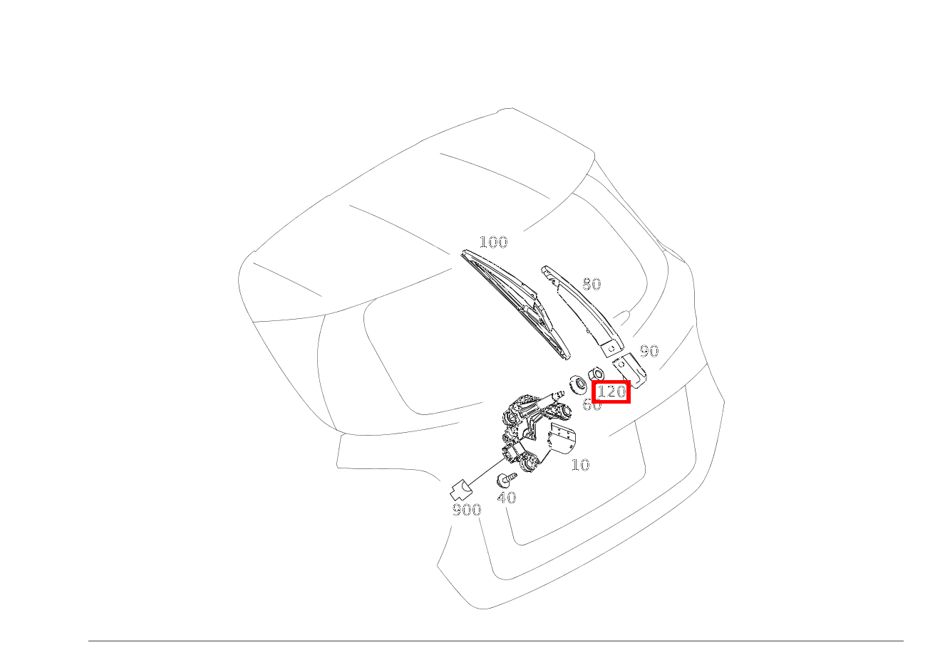 Sechskantmutter WISCHERARM AN WISCHERMOTOR; M8 A 45 AMG 4MATIC 176
