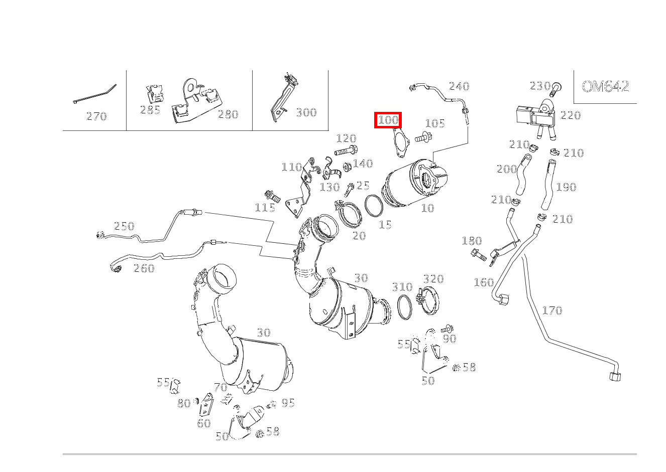 Flanschdichtung ZWISCHEN KATALYSATOR UND TURBOLADER E 350 d 4MATIC Cabriolet 238 Flanschdichtung ZWISCHEN KATALYSATOR UND TURBOLADER E 350 d 4MATIC Cabriolet 238