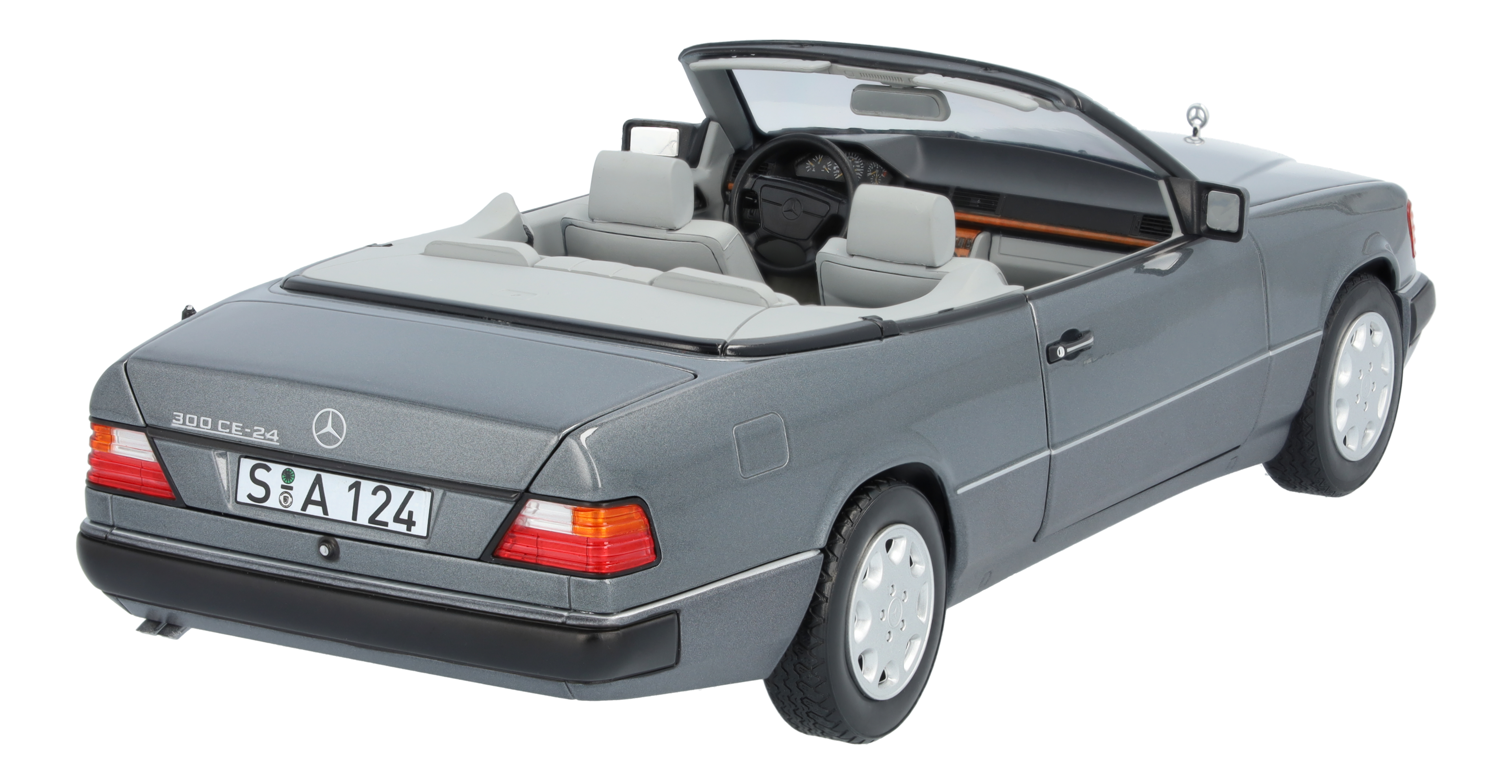 300 CE-24 Cabriolet A 124 (1991-1993) perlmuttgrau, Norev, 1:18