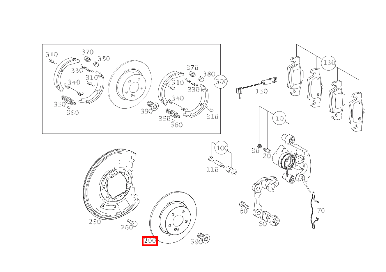 Bremsscheibe belüftet Hinten rechts GLK 350 4MATIC 204 Bremsscheibe belüftet Hinten rechts GLK 350 4MATIC 204