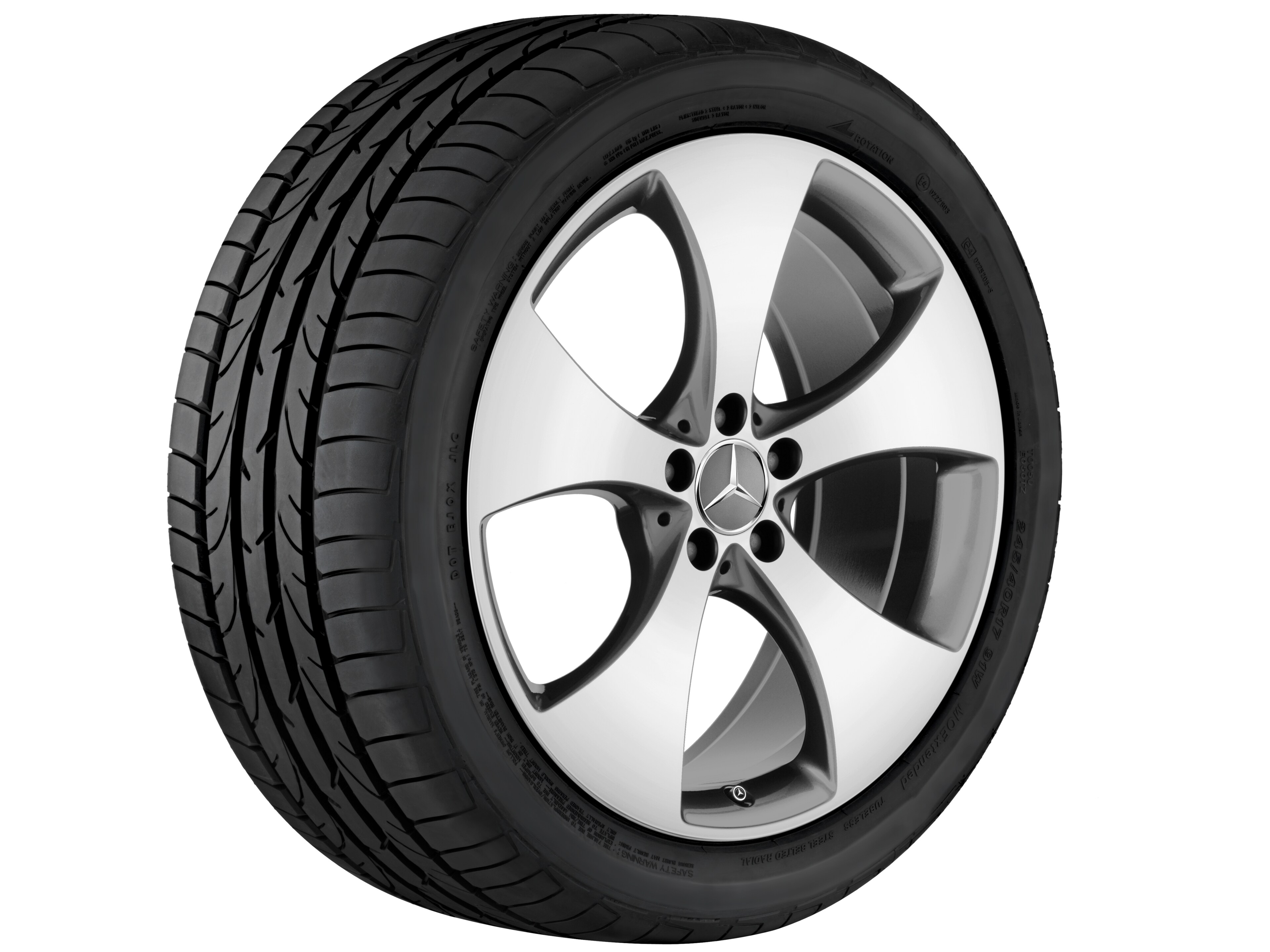 5-Speichen-Rad, 53,3 cm (21 Zoll), glanzgedre