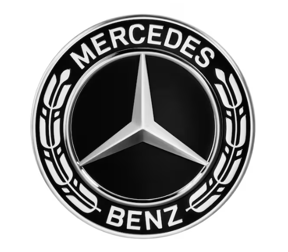 Radnabenabdeckung, Stern mit Lorbeerkranz, für Zentrierloch-Durchmesser 66,8mm schwarz, Kunststoff Radnabenabdeckung, Stern mit Lorbeerkranz, für Zentrierloch-Durchmesser 66,8mm schwarz, Kunststoff