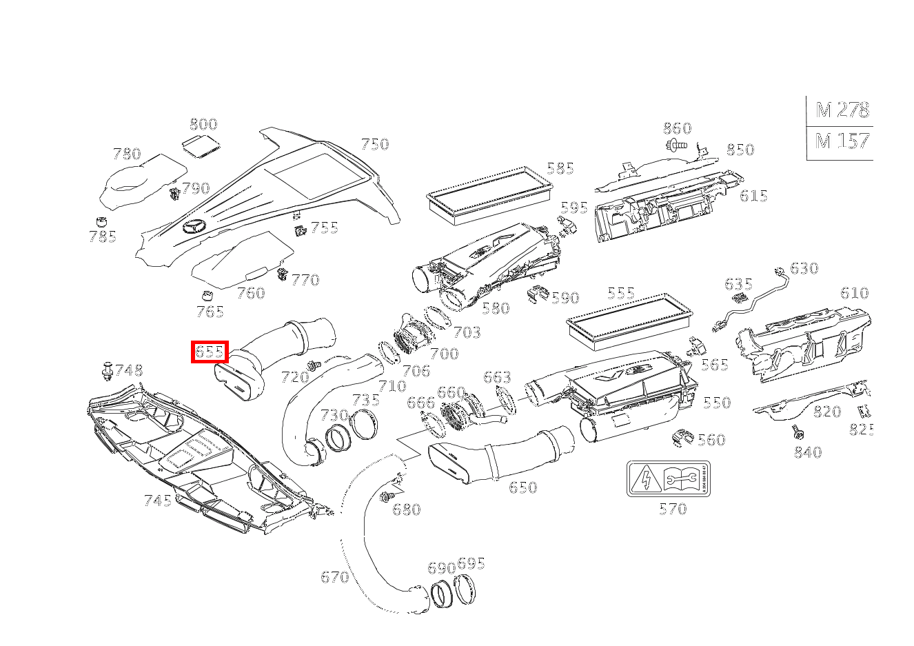Luftansaugschlauch RECHTS Mercedes-AMG E 63 4MATIC T-Modell 212 Luftansaugschlauch RECHTS Mercedes-AMG E 63 4MATIC T-Modell 212