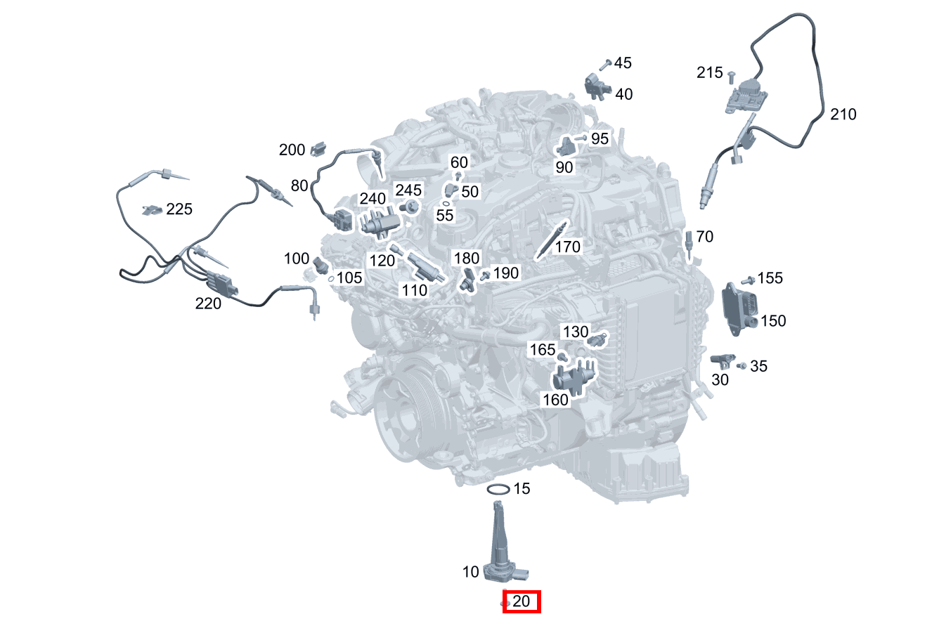Sechsrundschraube Füllstandsensor; M6X25 220 A 180