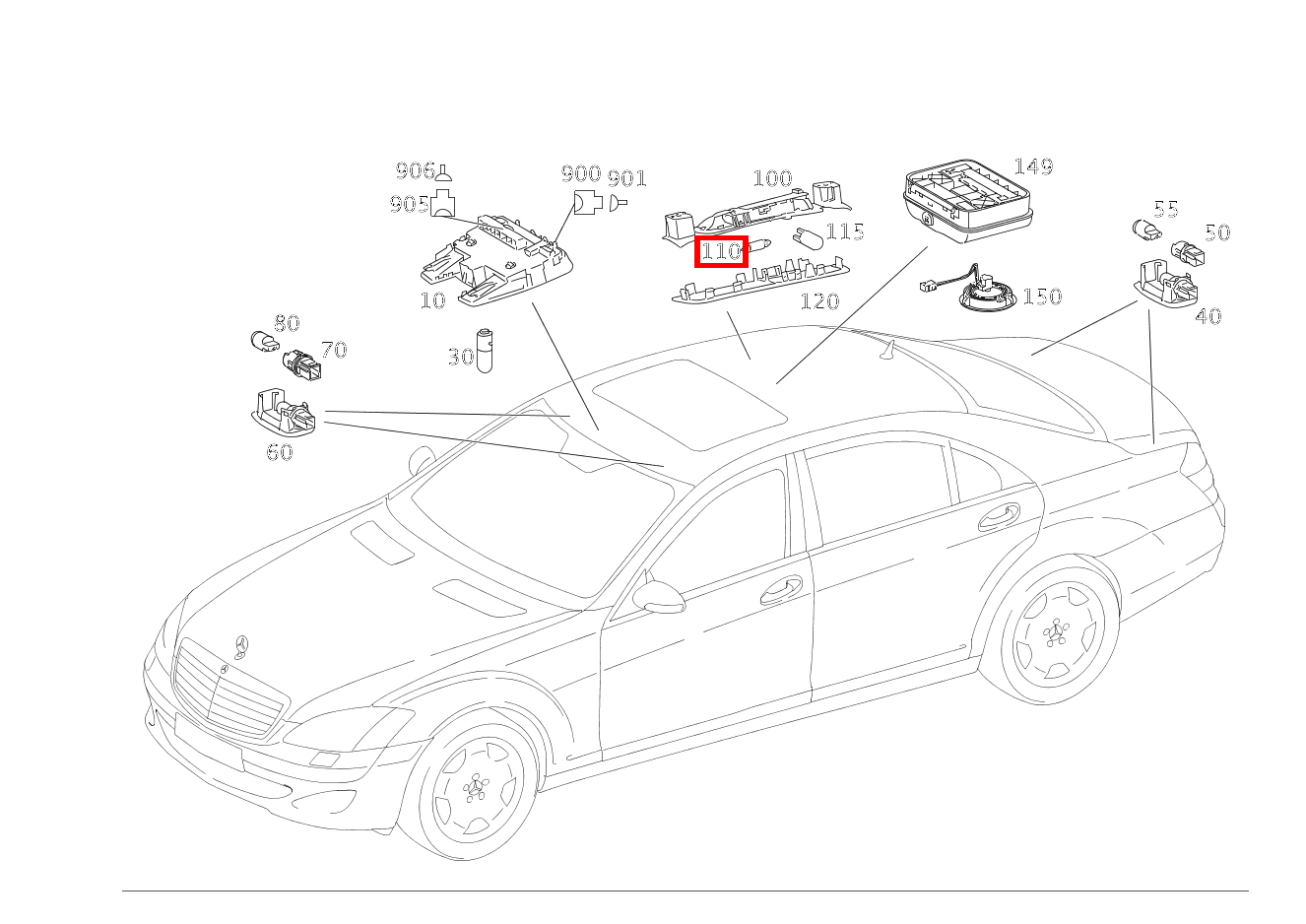 Glühlampe INNENLEUCHTE HINTEN LINKS UND RECHTS; 12V-6W S 550 Limousine lang BCA 221 Glühlampe INNENLEUCHTE HINTEN LINKS UND RECHTS; 12V-6W S 550 Limousine lang BCA 221