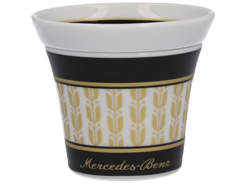 Espressotassen Set, 90 ml, 4-teilig, schwarz/weiß/goldfarben, Porzellan Espressotassen Set, 90 ml, 4-teilig, schwarz/weiß/goldfarben, Porzellan