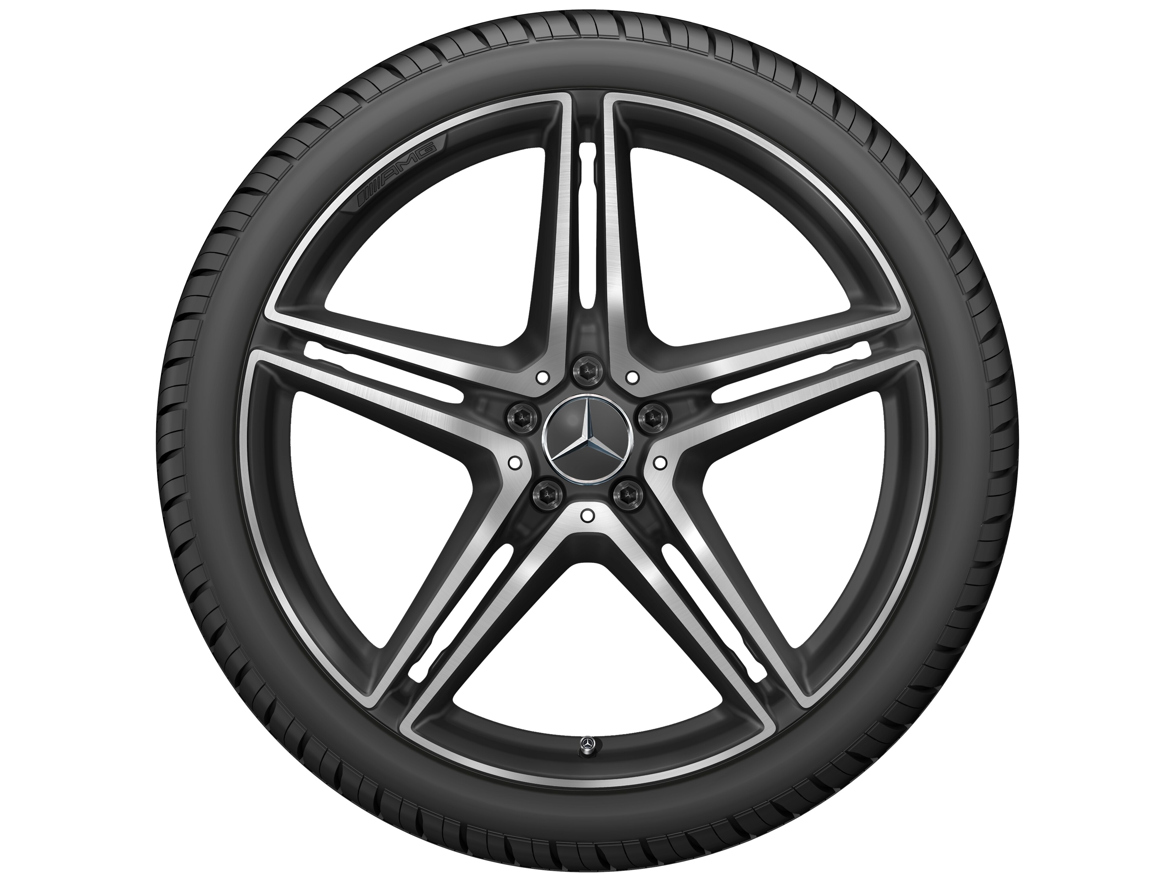 Mercedes-Benz - AMG Vielspeichen-Rad, 21 Zoll, 10,5 J x 21 ET 50, schwarz matt
