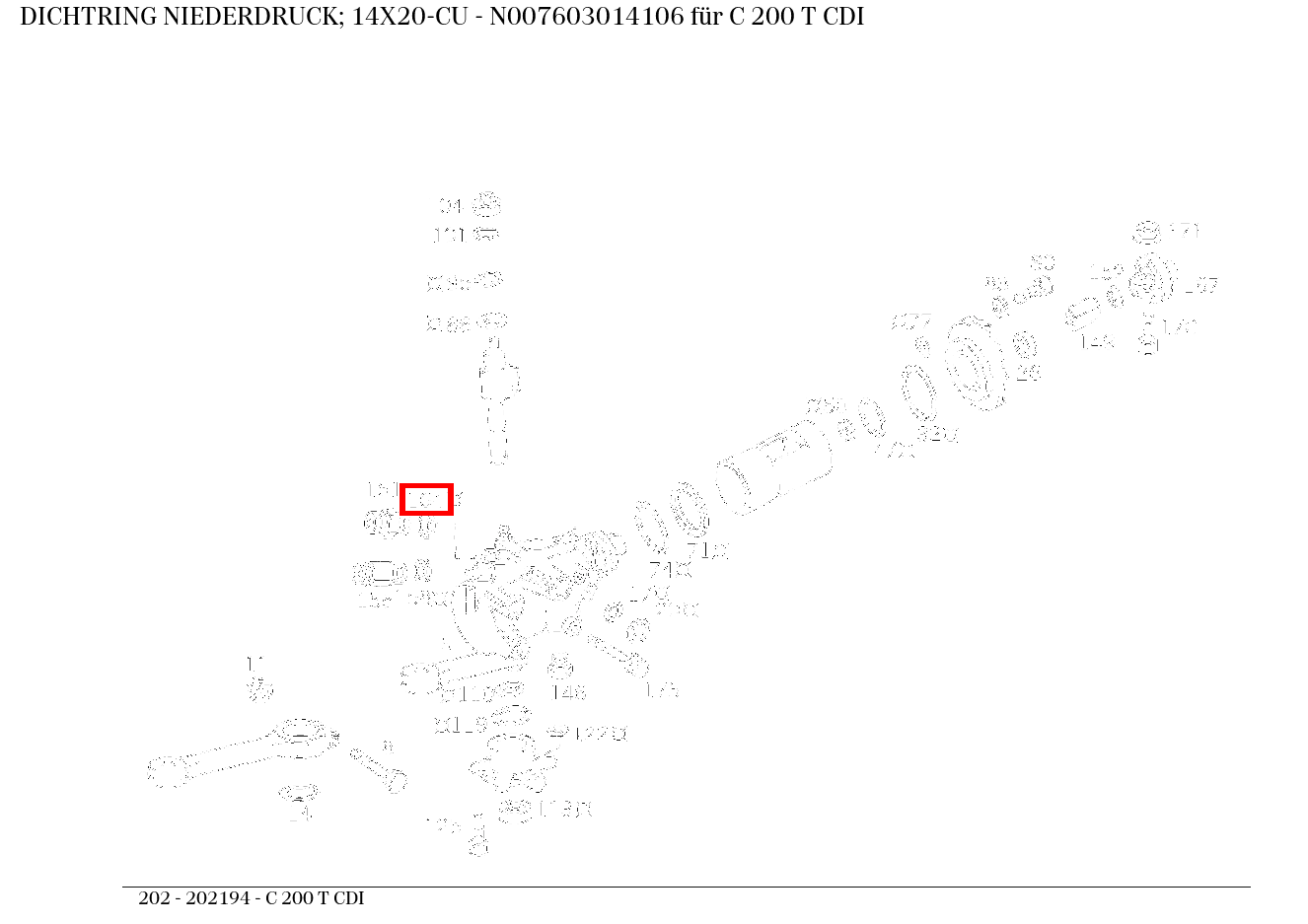Dichtring NIEDERDRUCK; 14X20-CU C 200 T CDI 202