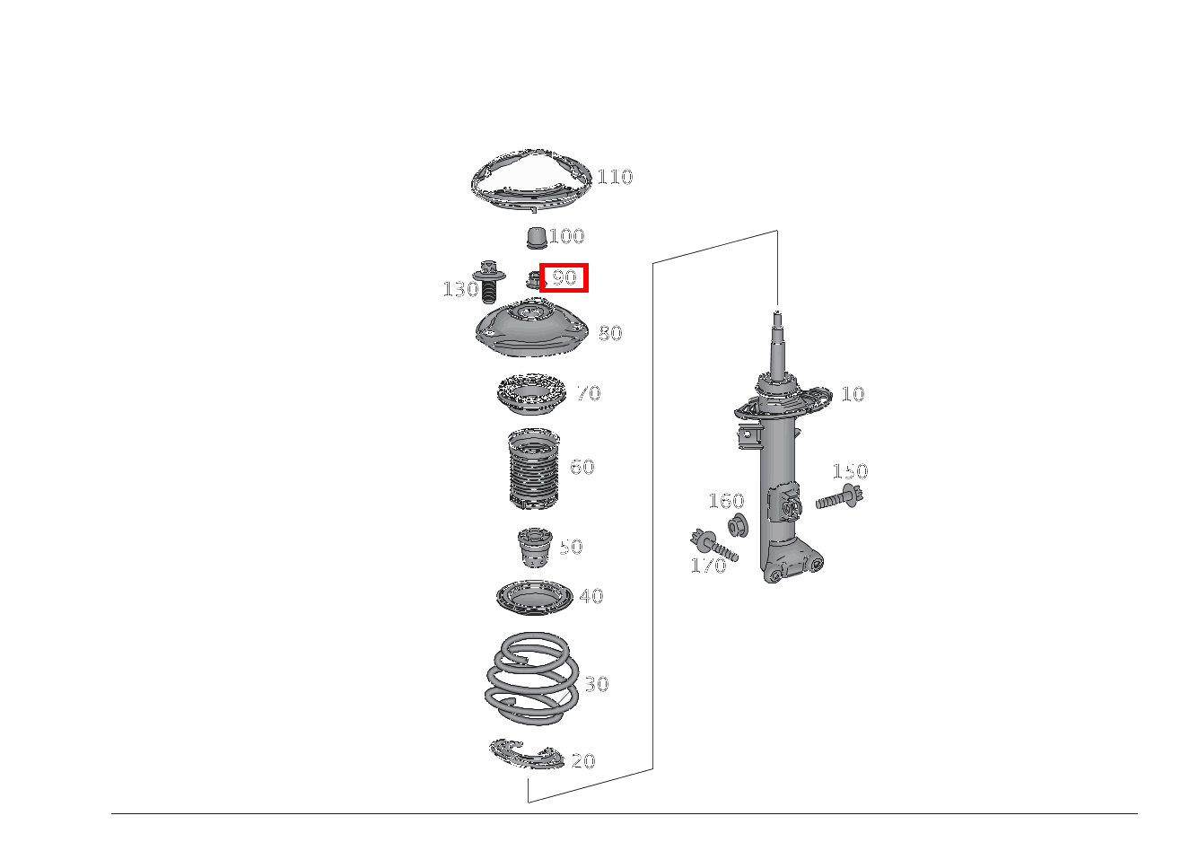 Mutter STOSSDAEMPFER AN LAGERBOCK; M14X1.5 SLK55 AMG 172 Mutter STOSSDAEMPFER AN LAGERBOCK; M14X1.5 SLK55 AMG 172