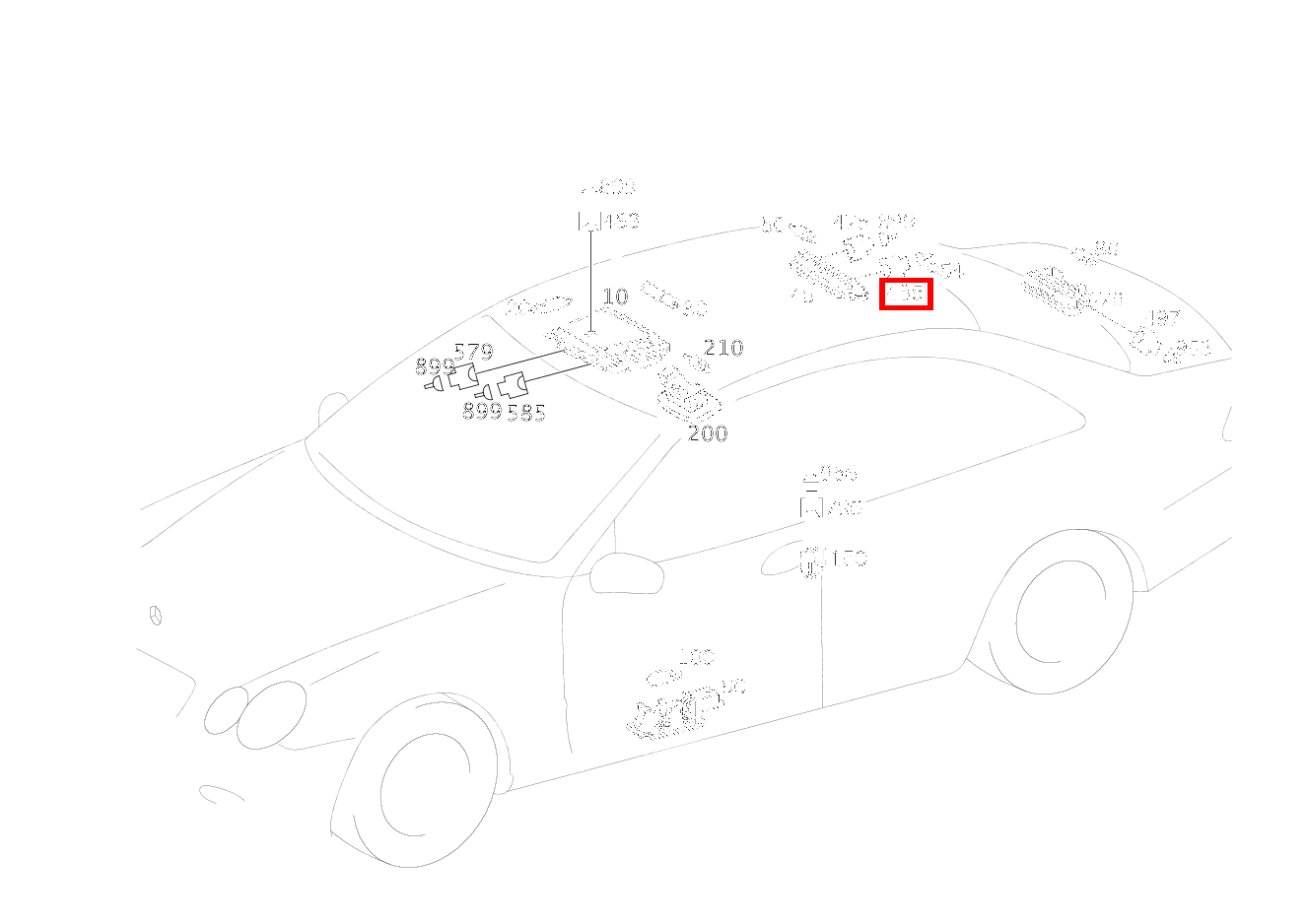 ISOLIERHUELSE DECKENLEUCHTE HINTEN E15/3 CLK 63 AMG Coupé 209