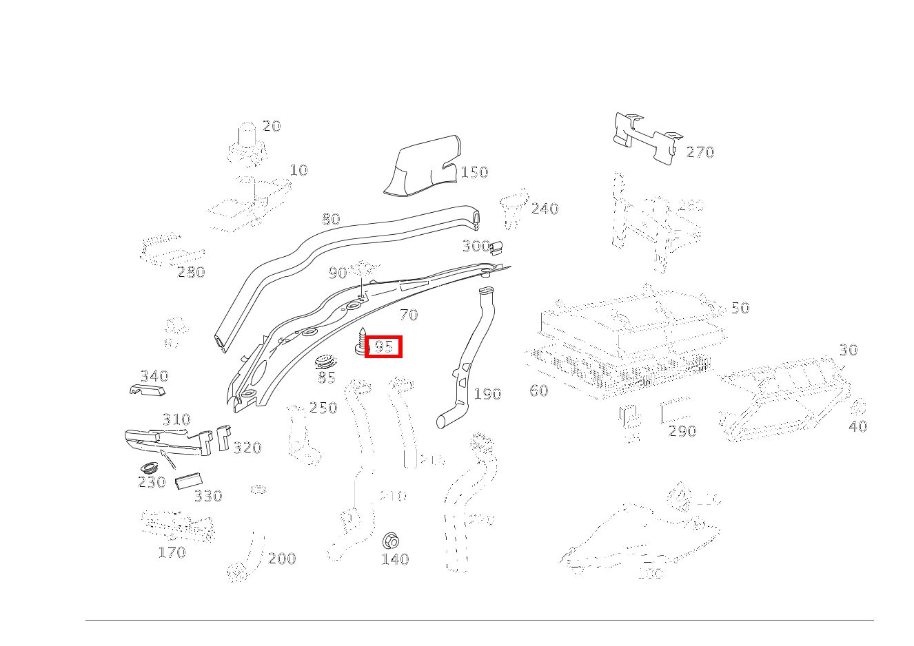 Blechschraube ABDECKUNG AN TRENNWAND,MITTE; 4.8X13 C 320 Sportcoupé 203