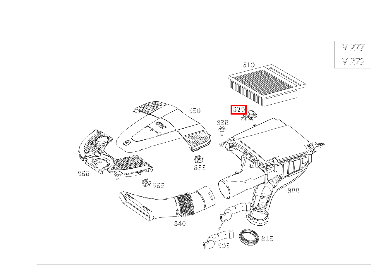 Drucksensor Luftfiltergehäuse links Mercedes-Maybach S 650 222