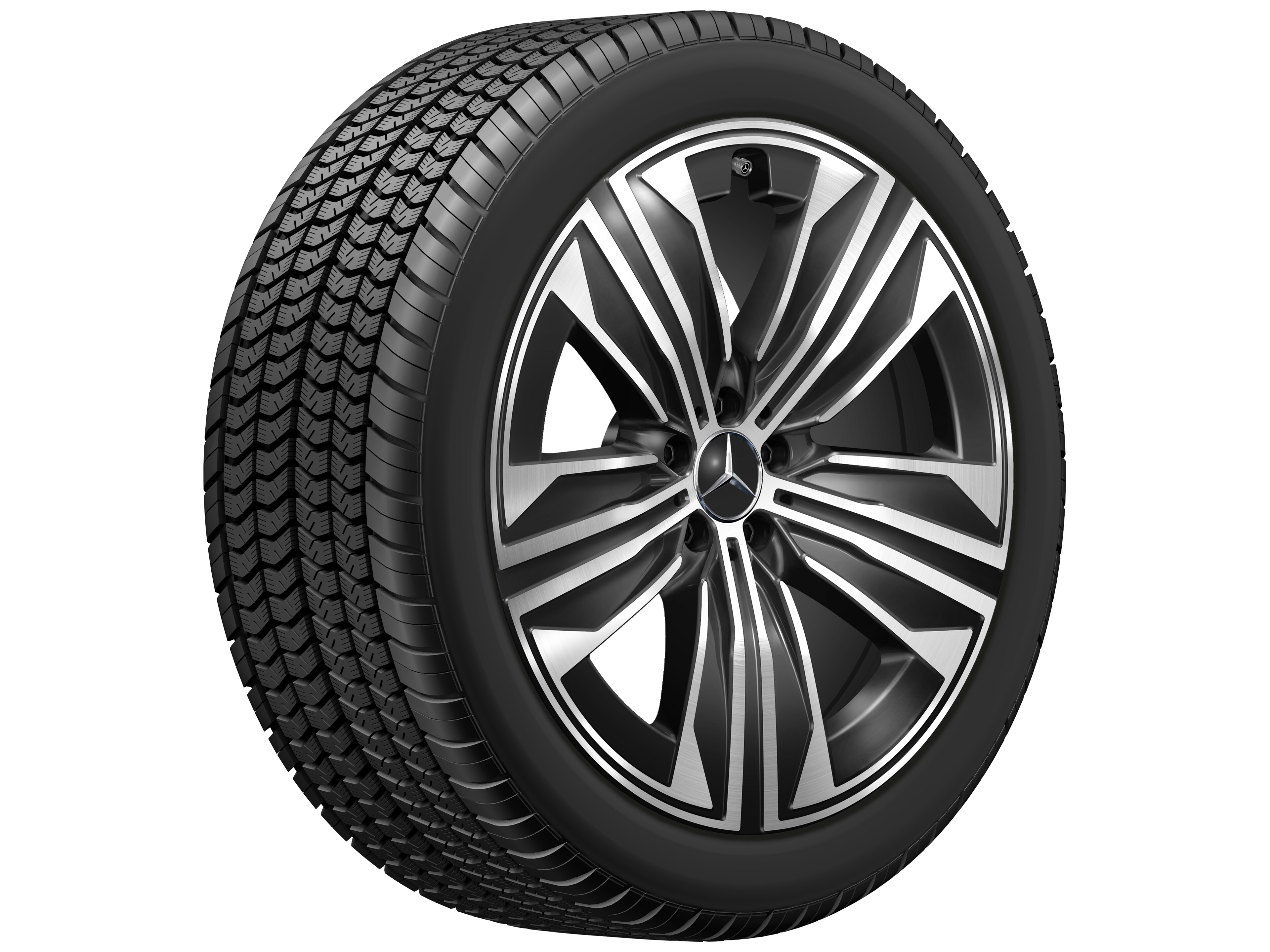 5-Speichen-Rad, Aero, 21 Zoll, 9,5 J x 21 ET 30,1, schwarz, glanzgedreht